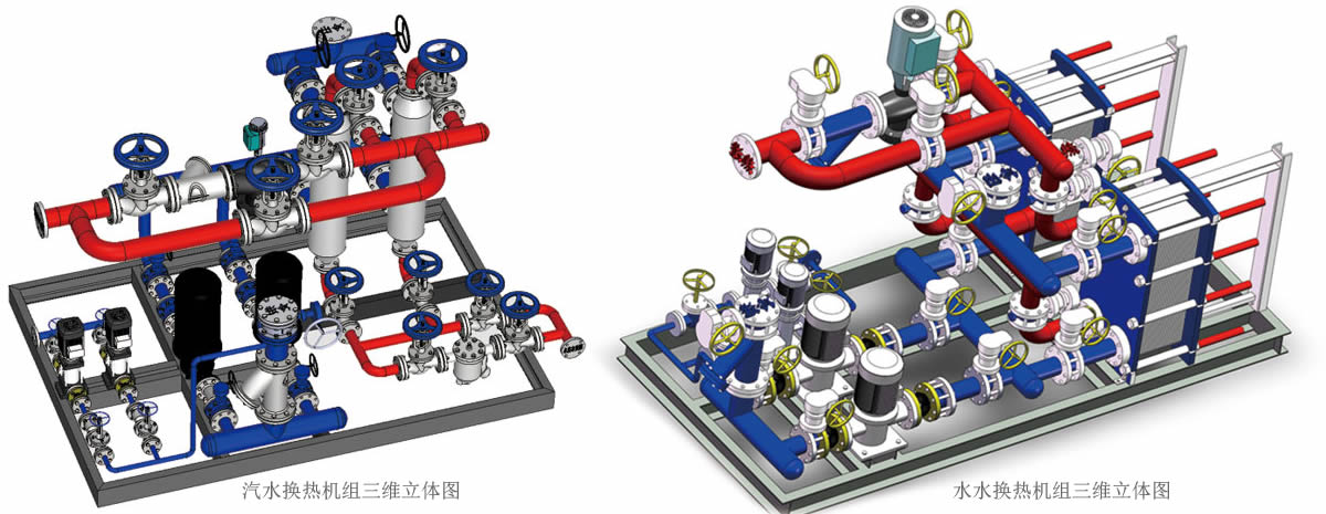 河北換熱機組三維立體(tǐ)圖展示